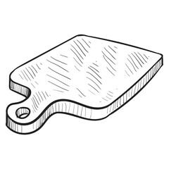 cutting board handdrawn illustration