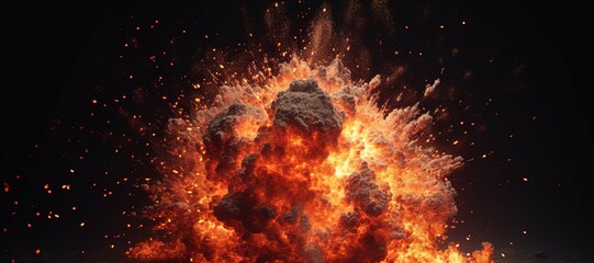 fire explosion, blast, smoke 3