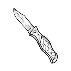 Obraz premium knife handdrawn illustration