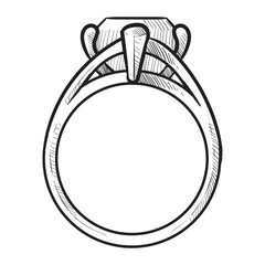 ring jewelry handdrawn illustration