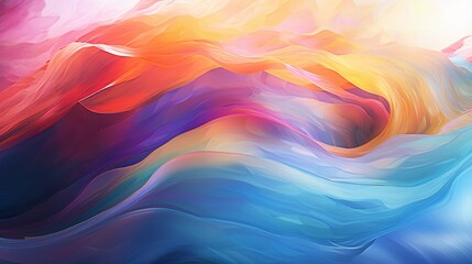 Dynamic waves of color pulsating through an abstract and vibrant digital illustration