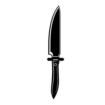 Knife Logo Monochrome Design Style