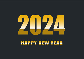 Happy new year 2024 with gradient text