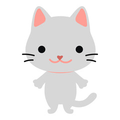 Cute cat character. Cute animal caharacter in flat style.