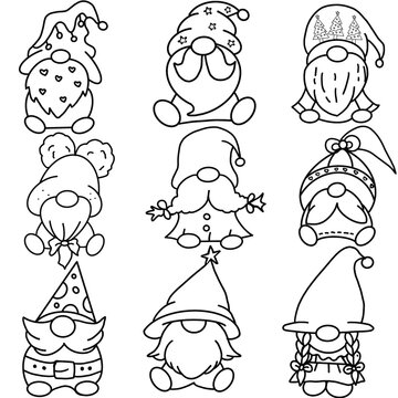 Set of drawing lines for a Christmas day , lines art