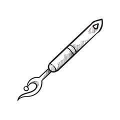 seam ripper handdrawn illustration