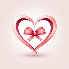 The logo of a red heart with a bow on a light background.