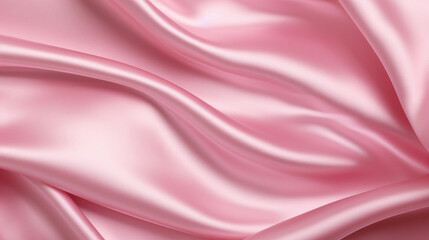 Obraz premium Pink silk texture. Soft waves.