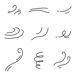 Obraz premium doodle wind effect illustration vector handrawn style