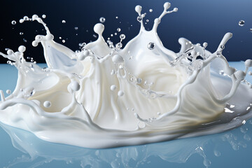 Milk. Splashes of milk. Generative AI.