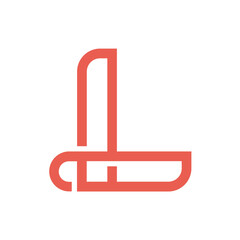 Monogram L design vector logo. Monogram initial letter mark L logo design. Monogram design vector logo. Monogram initial letter mark L logo design. Simple L monogram