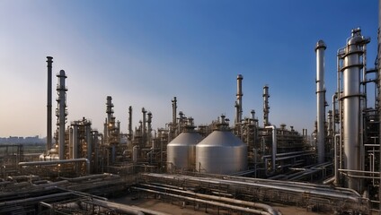 Oil refinery from industrial zone,