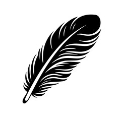 Feather Logo Monochrome Design Style