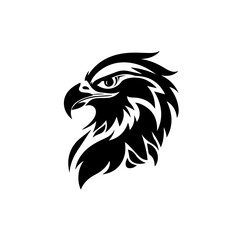 falcon Logo Monochrome Design Style