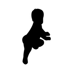 Cute Baby Silhouette Vector 1