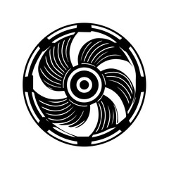 Exhaust Fan Logo Monochrome Design Style