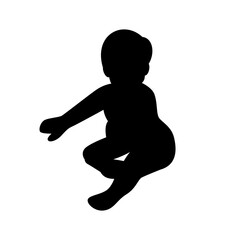 Cute Baby Silhouette Vector 5