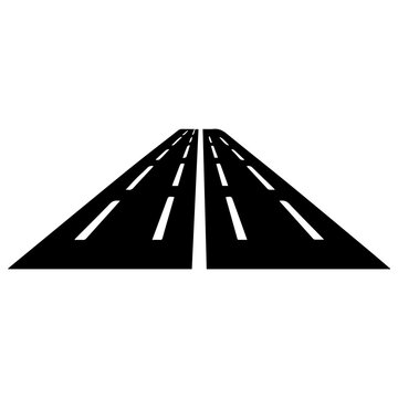 Highway Sign Logo Monochrome Design Style