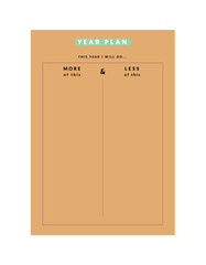 Year Planner. (Happiness) Vector illustration.