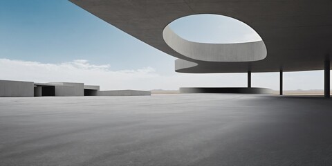 Futuristic minimalist architecture