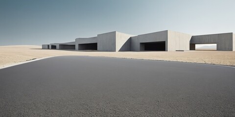 Futuristic minimalist architecture