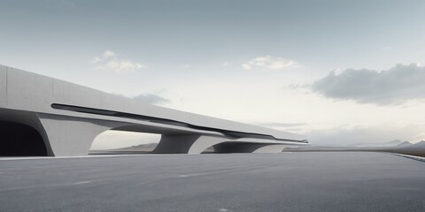 Futuristic minimalist architecture