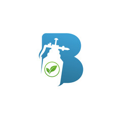 Letter B abstrack with pest Solution logo design icon element vector good for business bourn pest  control solution