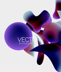 Vector abstract glowing shapes background