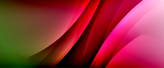 Dynamic flowing waves on gradient color background. Vector illustration For Wallpaper, Banner, Background, Card, Book Illustration, landing page