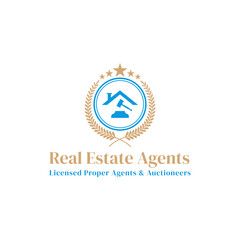 Real Estate Agents Property logo design icon element vector