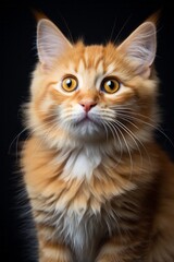 Regal Orange Maine Coon Majestic Studio Pose