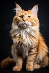 Fototapeta premium Regal Orange Maine Coon Majestic Studio Pose