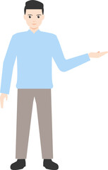 Male Employee Presenting Illustration