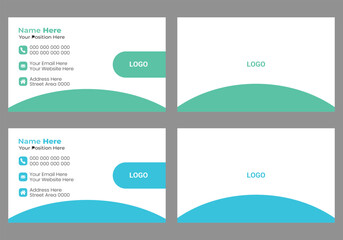 clean professional business card template.