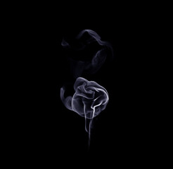 Smoke on a black background.