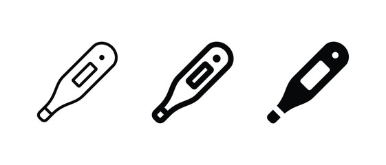 Thermometer icon set vector illustration for web, ui, and mobile apps