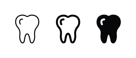 Tooth icon set, Dental icon vector illustration for web, ui, and mobile apps