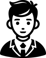 black and cartoon character