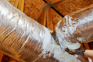 Installing HVAC systems, ventilation systems, metal duct pipelines for new homes