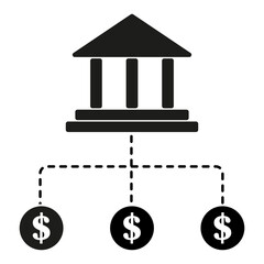 Bank structure icon. Vector illustration. EPS 10.