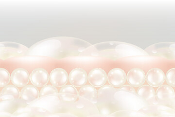 Hyaluronic acid hair and skin solutions ad, white collagen serum drop with cosmetic advertising background ready to use, illustration vector.	