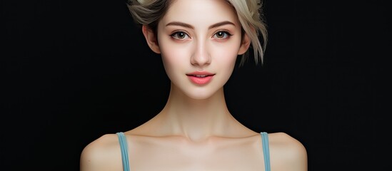 Demonstration of AI tool removing watermarks from photo of woman.