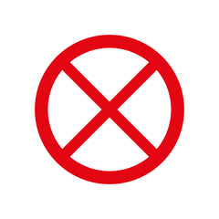 Absolutely no stop road sign. Vector illustration. EPS 10.