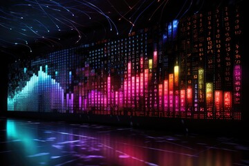 Naklejka premium Abstract futuristic technology background. light line design Generative AI