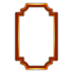 Simple gold frame, transparent gold frame