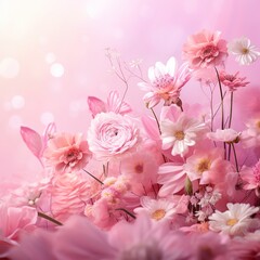 Beautiful flowers image. Generative Ai
