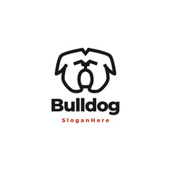 Modern bulldog logo vector