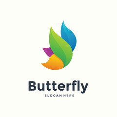 Butterfly modern logo vector