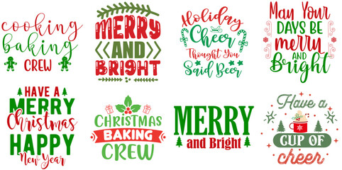 Merry Christmas Labels And Badges Set Christmas Vector Illustration for Social Media Post, Gift Card, Icon