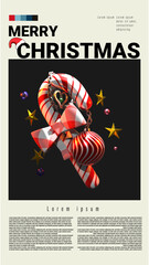 Christmas candy flyer, poster, and story for social media